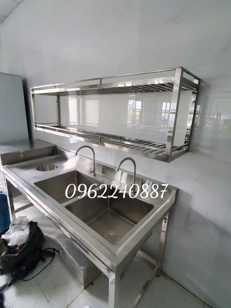 Mẫu Chậu rửa công nghiệp 1 đến 4 hố theo yêu cầu