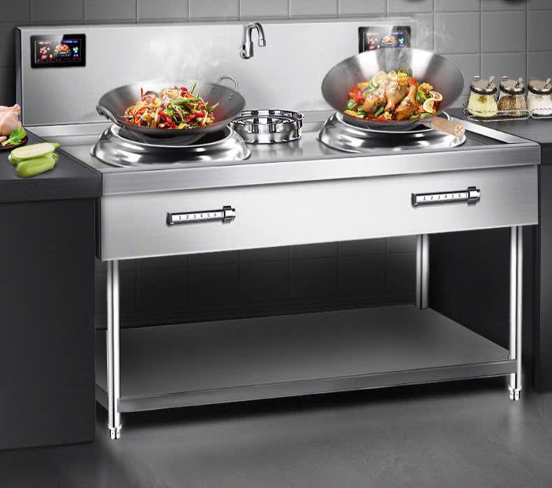 BẾP TỪ ĐÔI CÔNG NGHIỆP LÕM KÍNH – 1 BẦU NƯỚC