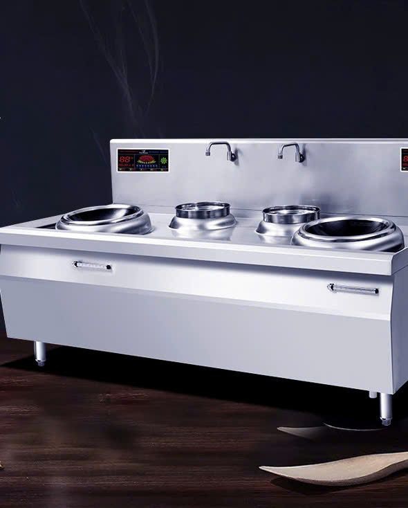 BẾP TỪ ĐÔI CÔNG NGHIỆP LÕM KÍNH – 2 BẦU NƯỚC