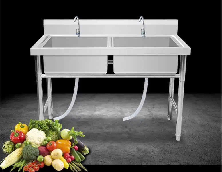 Chậu rửa công nghiệp 2 Hố